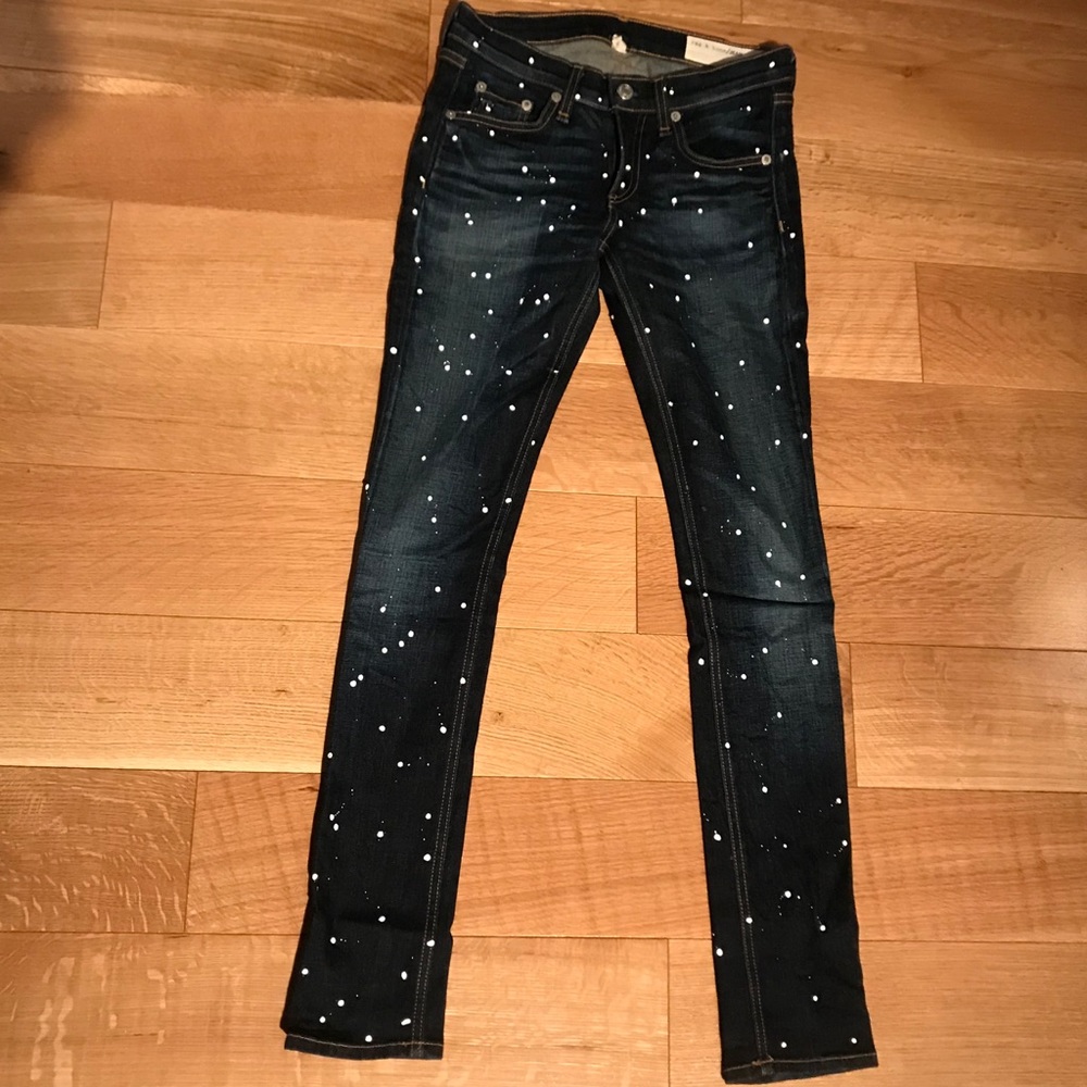 Rag & Bone pant splatter jean